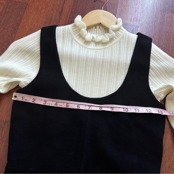 SANDRO Bi-Layered Ruffle Collar Knitted Wool Pinafore Dress 36 - Picture 9 of 16